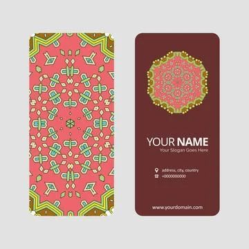 Mandala brochure design vector Stock Illustration