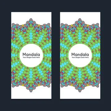 Mandala brochure design vector Illustrazione stock