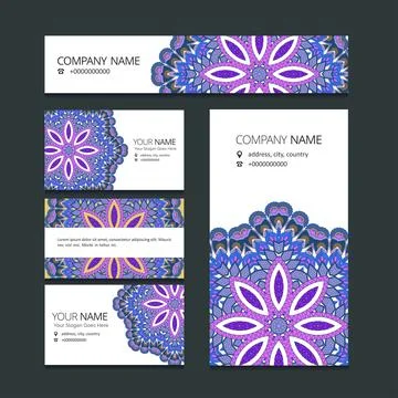 Mandala brochure design vector Stock Illustration