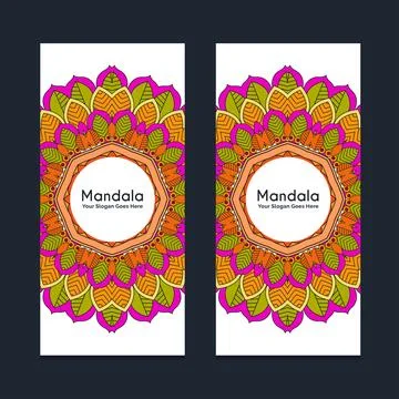 Mandala brochure design vector Illustrazione stock