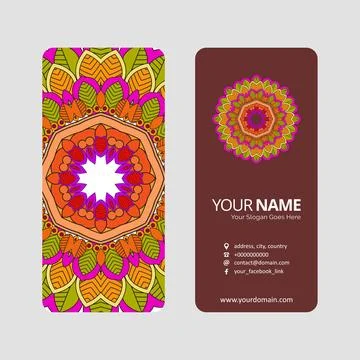 Mandala brochure design vector Stock Illustration