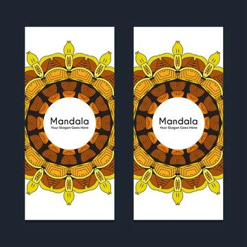 Mandala brochure design vector Stock Illustration