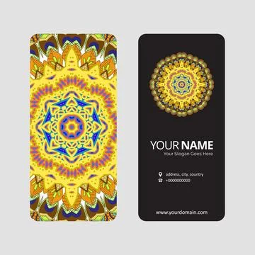 Mandala brochure design vector Stock Illustration