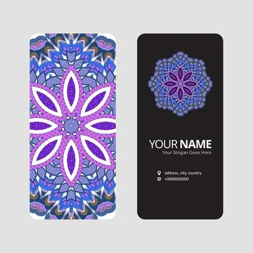 Mandala brochure design vector Stock Illustration