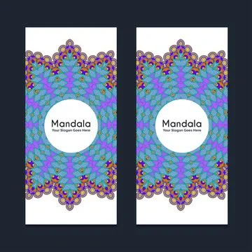 Mandala brochure design vector Illustrazione stock