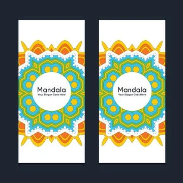 Mandala brochure design vector Stock Illustration