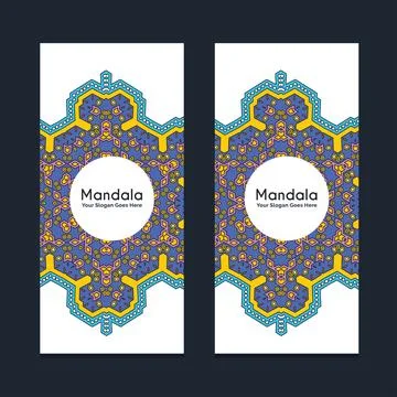 Mandala brochure design vector 库存插图