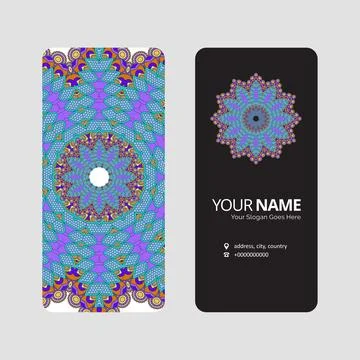 Mandala brochure design vector Stock Illustration
