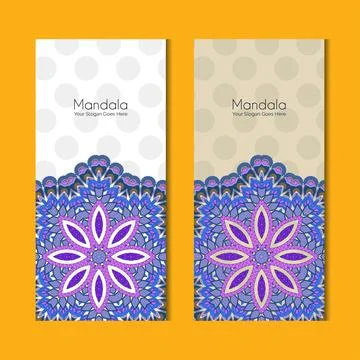Mandala brochure design vector Illustrazione stock