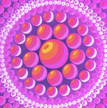 Mandala bubbles balls texture illustration. Stock Illustration