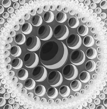 Mandala bubbles balls texture illustration. Stock Illustration