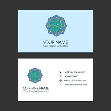Mandala business card design vector Illustrazione stock