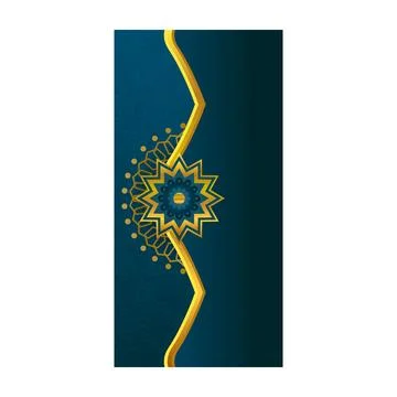 Mandala card layout template design decorative Stock Illustration