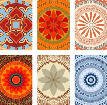 Mandala cards Stock Illustration