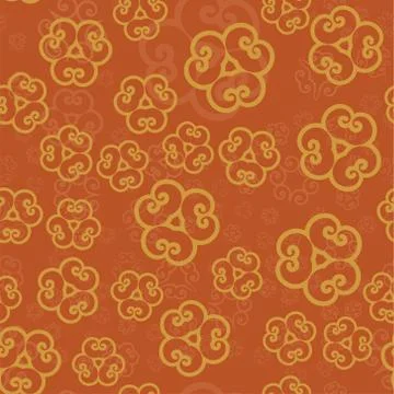 Mandala chaotic pattern, stylized floral elements, decorative ornament. Seamless Illustrazione stock