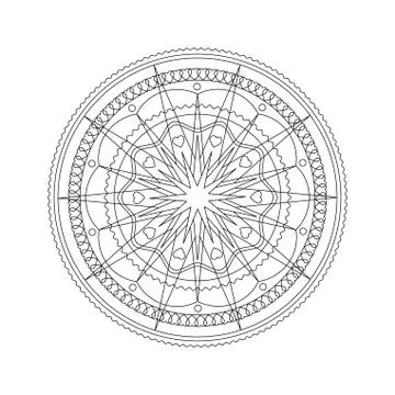 Mandala Christmas star for coloring Stock Illustration