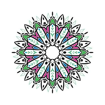 Mandala circle ornate pattern for your design. Illustrazione stock