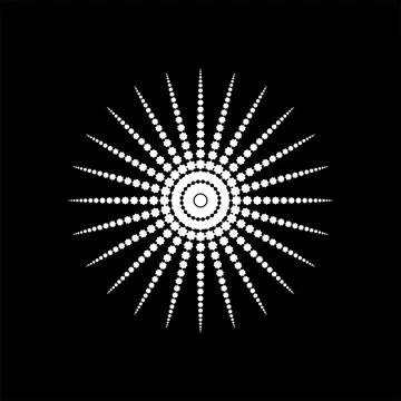 Mandala, Circle Shape made from Eight Point Star Shape. Vector Illustration Illustrazione stock