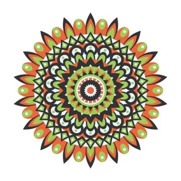 Mandala, circular ornament Stock Illustration