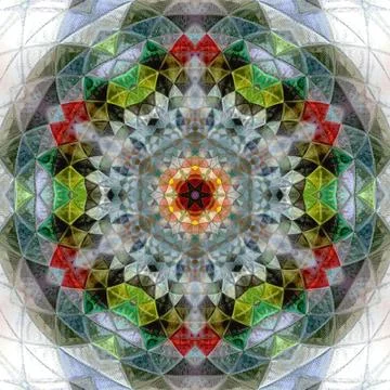 Mandala circular patchwork Stock Illustration