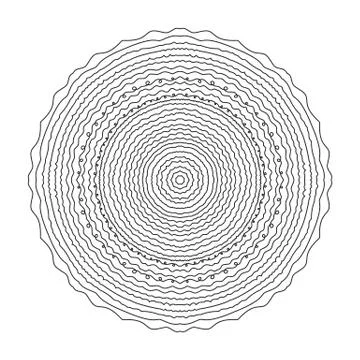 Mandala circular pattern isolated on a white background. Stock Illustration