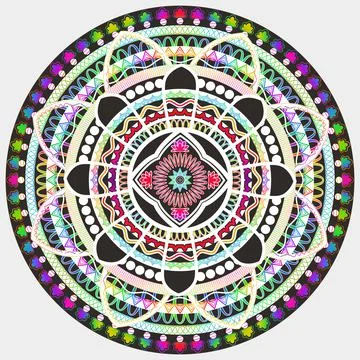 Mandala color 1 Illustrazione stock