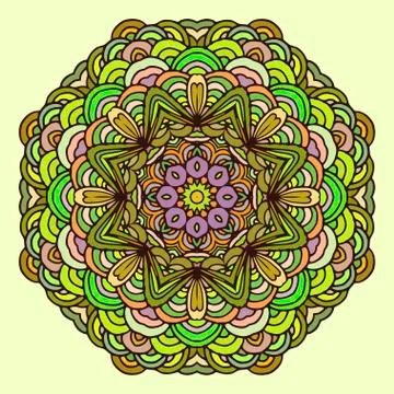 Mandala colorful pattern Stock Illustration