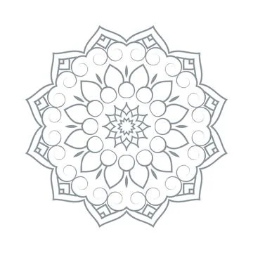 Mandala coloring book. Flower pattern. Mandala pattern vector. Simple mandala Stock Illustration