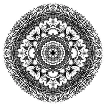 Mandala for coloring book Stock Illustration
