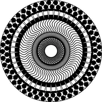 Mandala for coloring book. Oriental pattern. Anti-stress therapy pattern. Stock Illustration