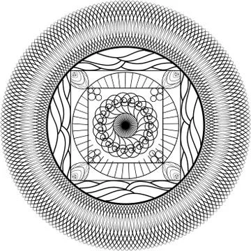 Mandala for coloring book. Oriental pattern. Anti-stress therapy pattern. Stock Illustration