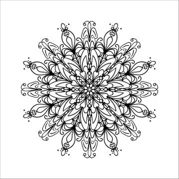 Mandala Coloring Illustration Stock Illustration