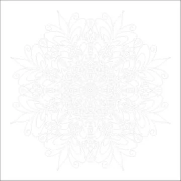 Mandala Coloring Illustration1 Stock Illustration