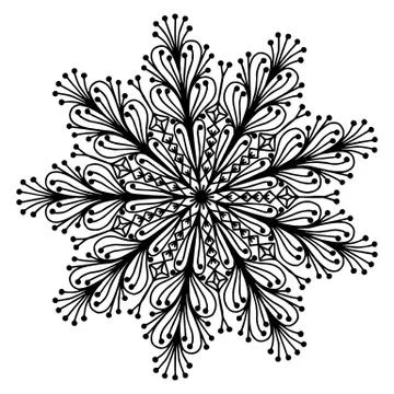 Mandala coloring page doodle Stock Illustration