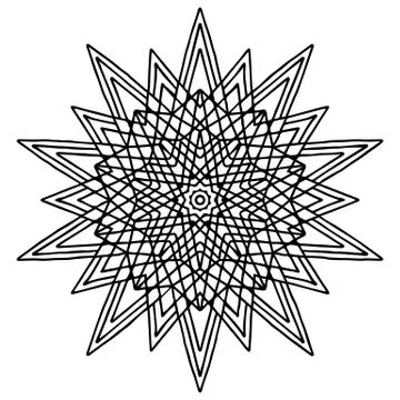 Mandala coloring page doodle Stock Illustration