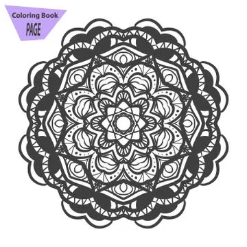 Mandala. Coloring page. Vintage decorative elements. Oriental pattern, vect.. Stock Illustration