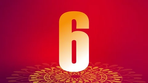 Mandala Countdown Celebration, 10 sec countdown Stock Footage 242028883