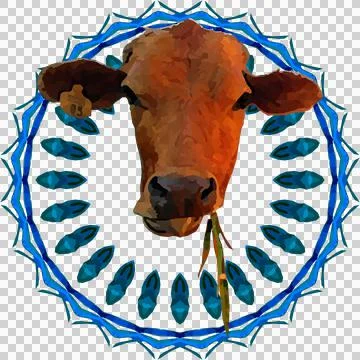 Mandala Cow Stock Illustration