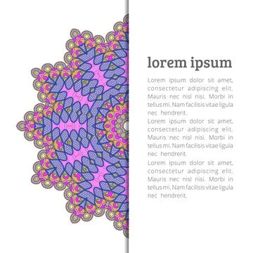 Mandala creative design vector Stock Illustration