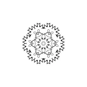 Mandala creative design vector with white background Illustrazione stock