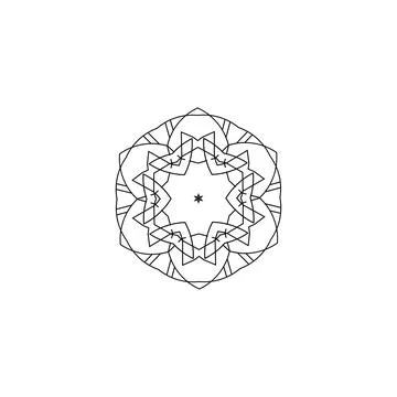 Mandala creative design vector with white background Stock Illustration