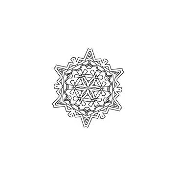Mandala creative design vector with white background Stock Illustration
