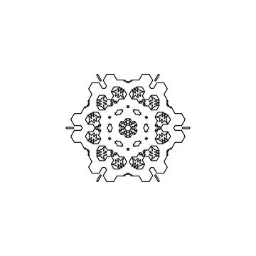 Mandala creative design vector with white background Illustrazione stock