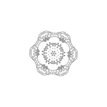 Mandala creative design vector with white background Illustrazione stock