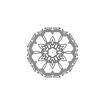 Mandala creative design vector with white background 스톡 일러스트