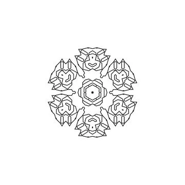 Mandala creative design vector with white background Stock Illustration
