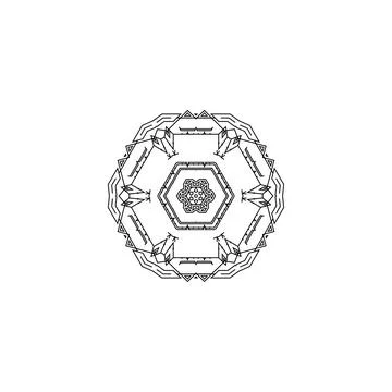 Mandala creative design vector with white background Stock Illustration