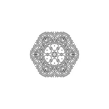 Mandala creative design vector with white background 库存插图