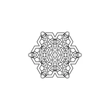 Mandala creative design vector with white background Stock Illustration