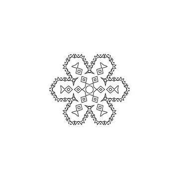 Mandala creative design vector with white background Stock Illustration
